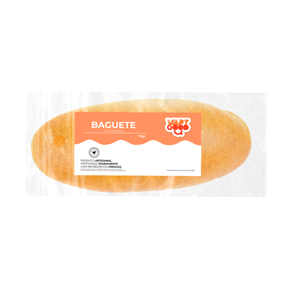Pão Baguete com Manteiga ~ 70g