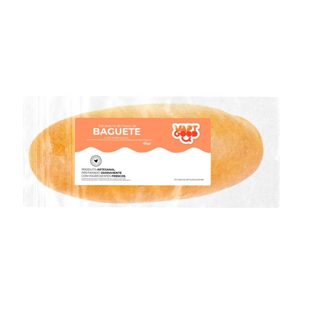 Pão Baguete com Margarina ~ 65g